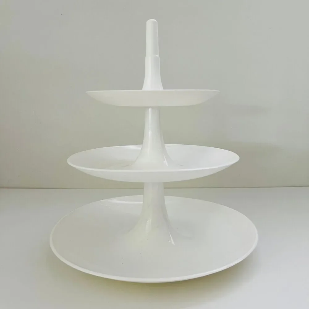 KOZIOL Babell Large Indispensable White Stackable Tiered Tray